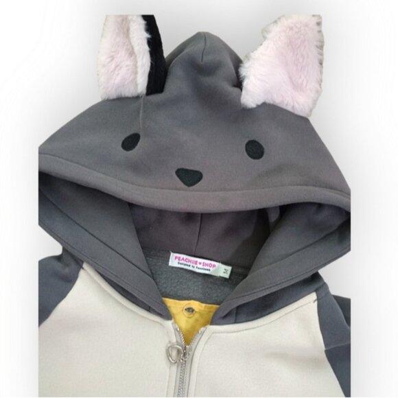 Studio Ghibli Style Hoodie with ears and removable back panel medium - Picture 4 of 7